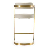 Diana Beige Leatherette & Gold Counter Stool
