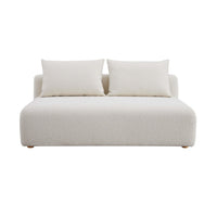 Karsyn 64" Cream Performance Boucle Modular Loveseat