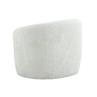 Machla White Performance Faux Shearling Accent Chair