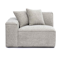 Mindy Taupe Performance Chenille Basketweave LAF Corner Chair