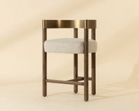 Manolo Oatmeal, Chocolate Ash & Antique Brass Counter Stool