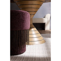 Twyla Bordeaux Chenille Ottoman