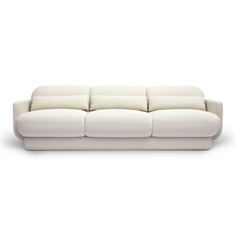 Arnaldo Cream Velvet Sofa