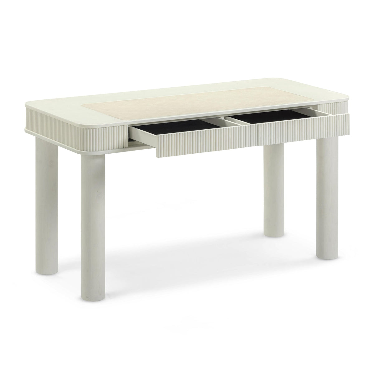 Lexi 55" Cream 2-Drawer Desk