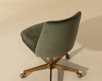 Berget Olive Green & Gold Desk Chair