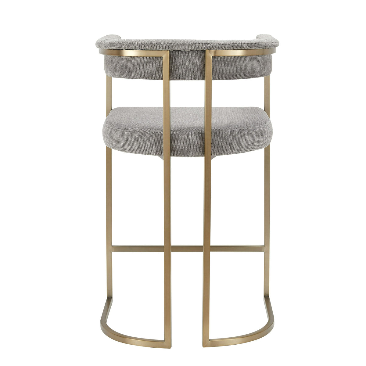 Jasmine Modern Grey Fabric & Gold Counter Stool