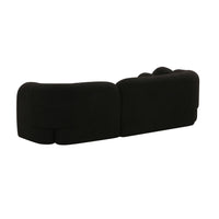 Camille 91.2" Black Contract-Grade Faux Fur Sofa