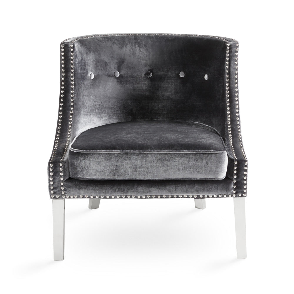 Regal Charcoal Grey Accent Chair