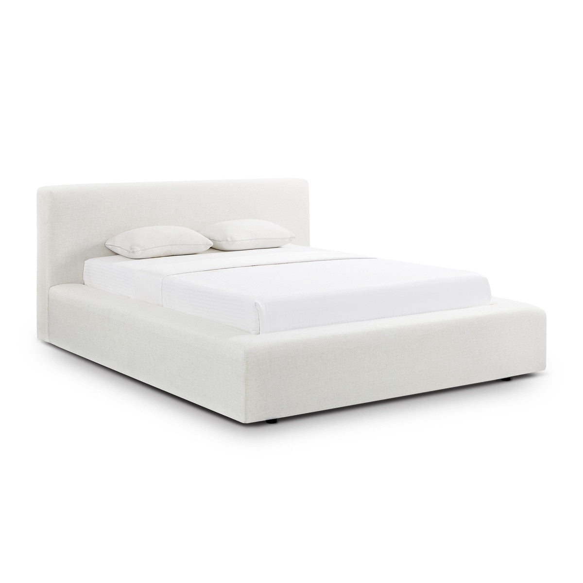 Aubrielle Cream Upcycled Linen Storage Bed