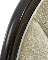 Averell Beige Metallic Velvet Chair with Satin Brass Details