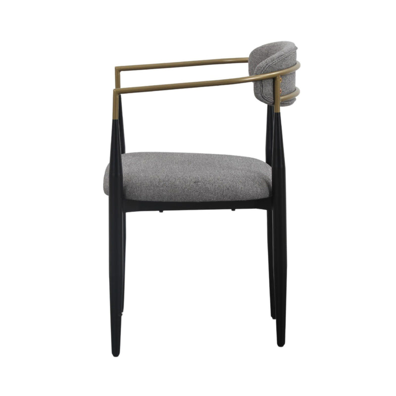 Nicole Medium Grey/Gold & Black Dining Chair