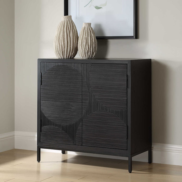 Charolette 32" Modern 2 Door Black Matte Cabinet