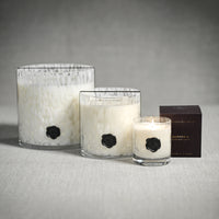 Opal Glass Five-Wick Candle Jar White/Gardenia (Set of 2)