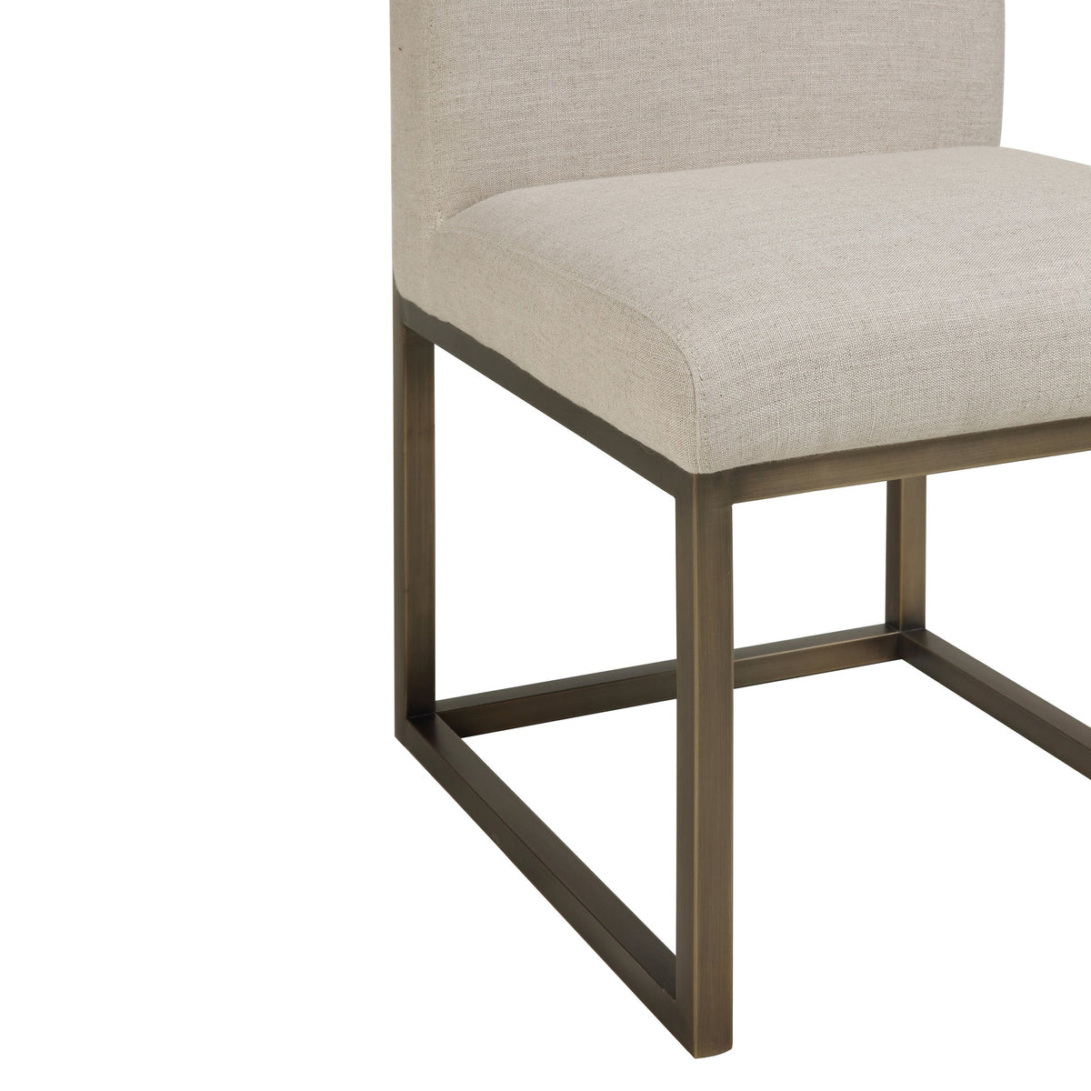 Gianni Beige Linen With Bronze Frame Chair - Luxury Living Collection