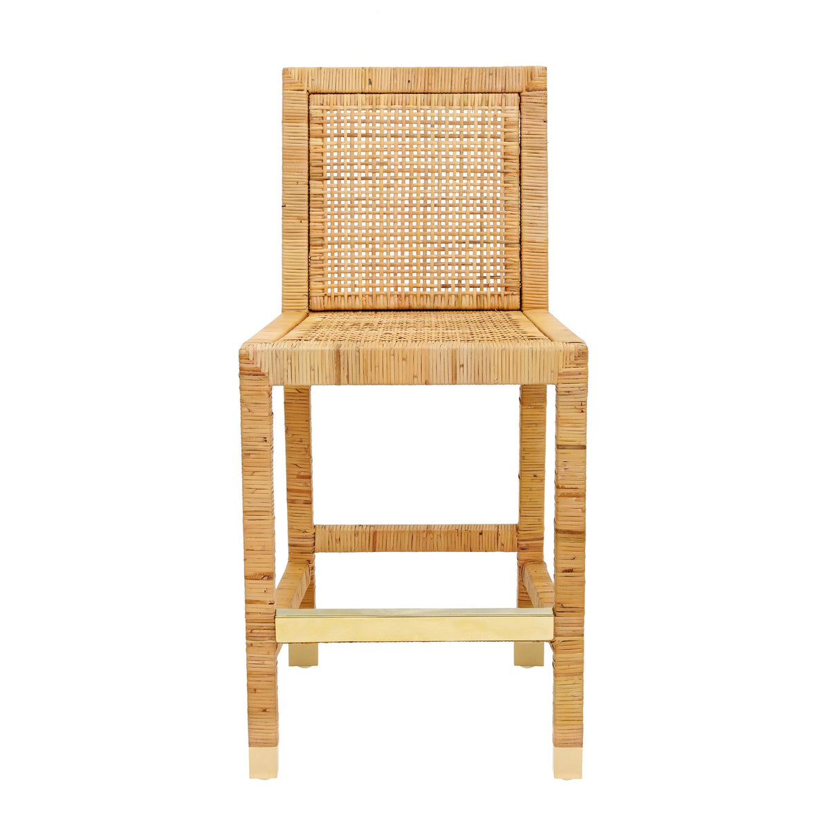 Arimo Rattan Performance Fabric Counter Stool