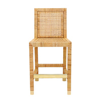 Arimo Rattan Performance Fabric Counter Stool