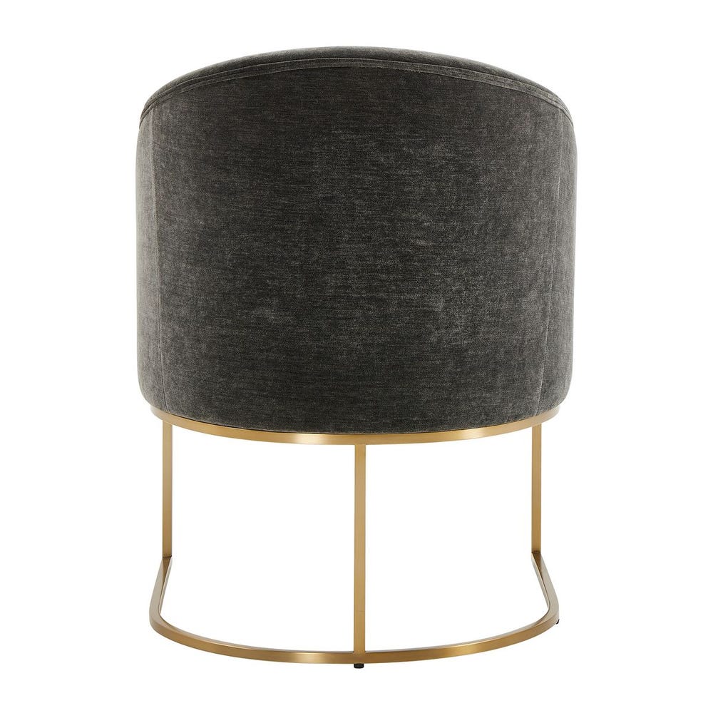Bianca Grey Velvet  & Gold Dining Arm Chair