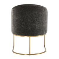 Bianca Grey Velvet  & Gold Dining Arm Chair