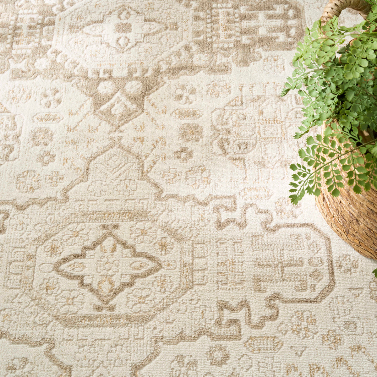 Isabeau Ivory Beige Area Rug