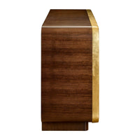 Annabelle Walnut & Gold  2 Door Cabinet