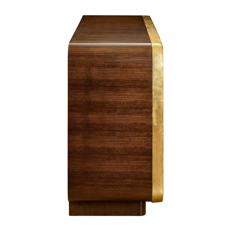 Annabelle Walnut & Gold  2 Door Cabinet