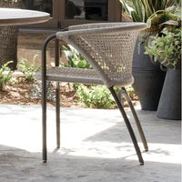 Enzo Buff Plain Weave Outdoor Dining Chair