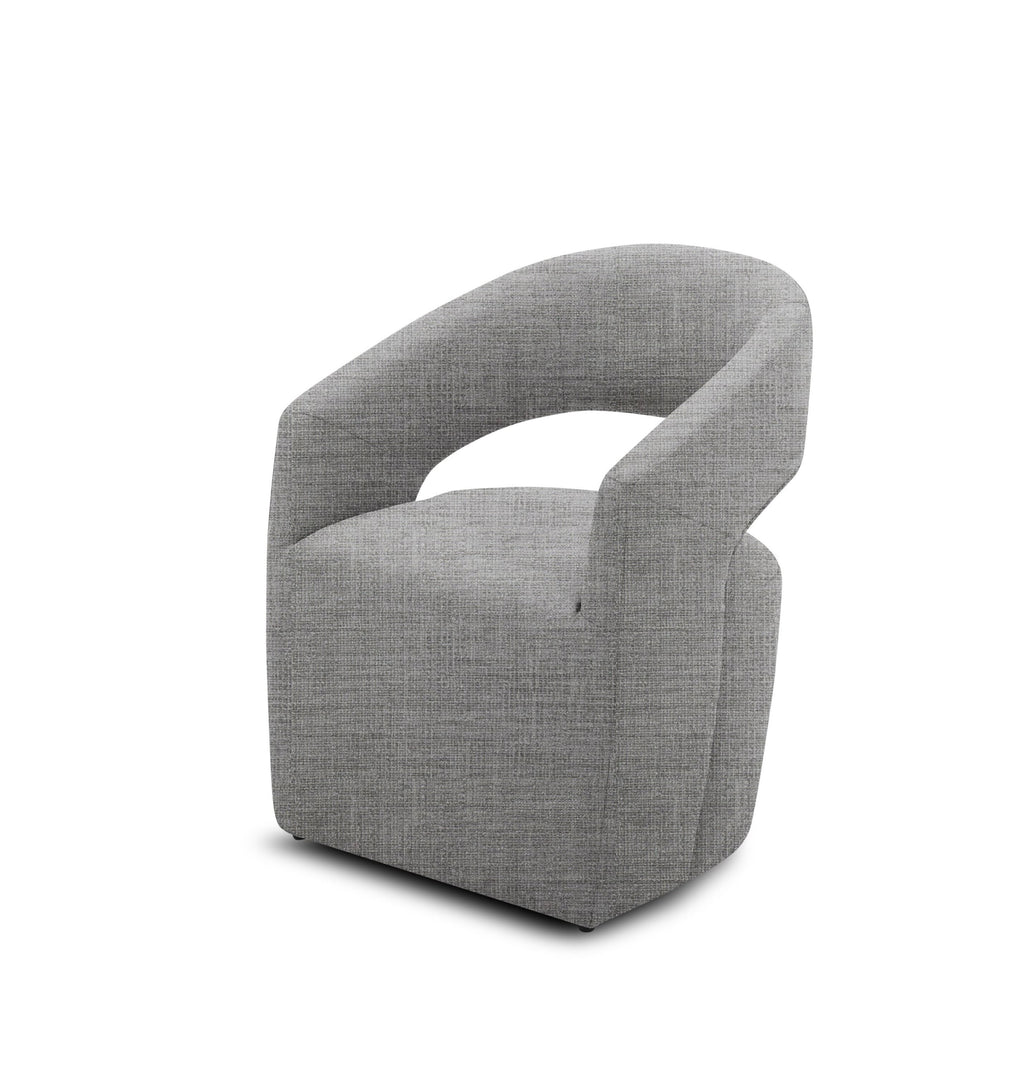 Gastra Grey Modern Fabric Accent Chair