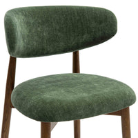 Eloise Forest Green Performance Textured Velvet Dining Chair