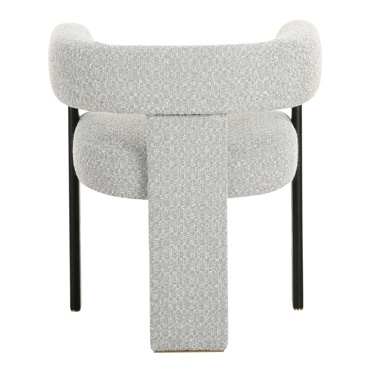 Braxton Modern Light Grey Fabric & Black Dining Chair