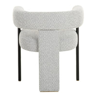 Braxton Modern Light Grey Fabric & Black Dining Chair