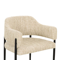 Venezio Cream Textured Performance Boucle Dining Chair