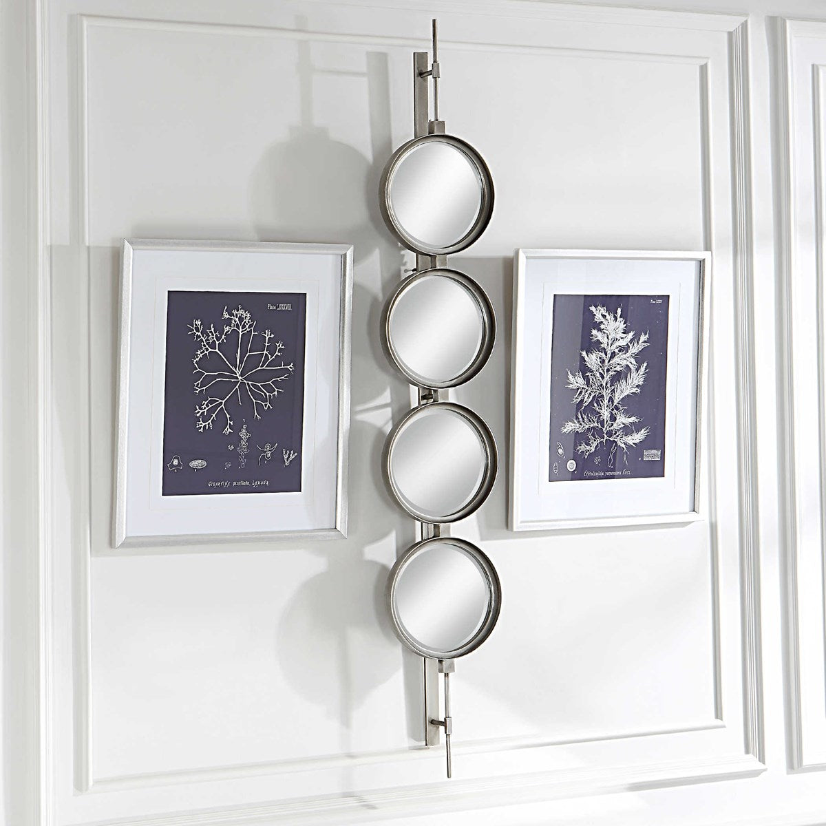 Milani 60" Silver Leaf Mirror