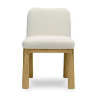 Tiara Cream Velvet Oak Dining Chair