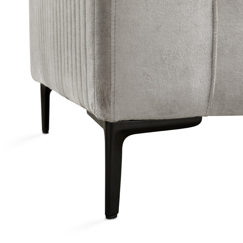 Leya Grey Velvet Sofa