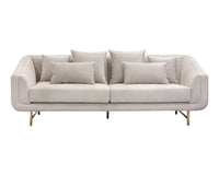 Tayler Performance Fabric & Gold Sofa