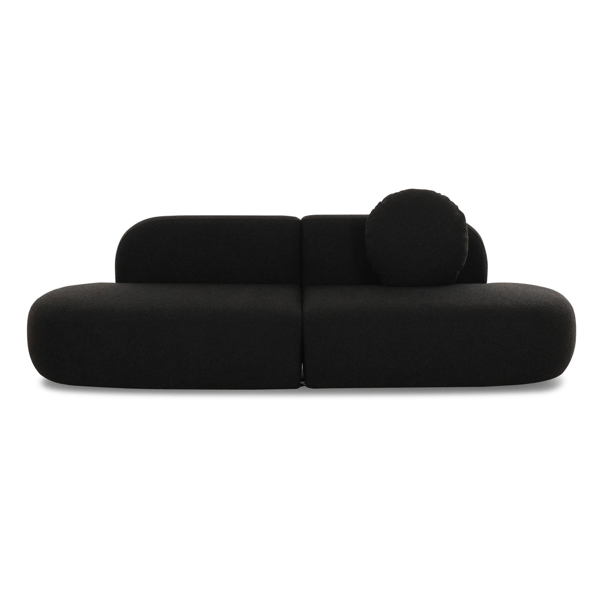 Sofie 94.4" Black Performance Boucle Sectional Sofa