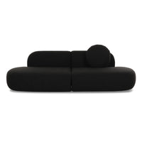 Sofie 94.4" Black Performance Boucle Sectional Sofa
