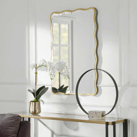 Bellas 36" Rectangular Gold Mirror