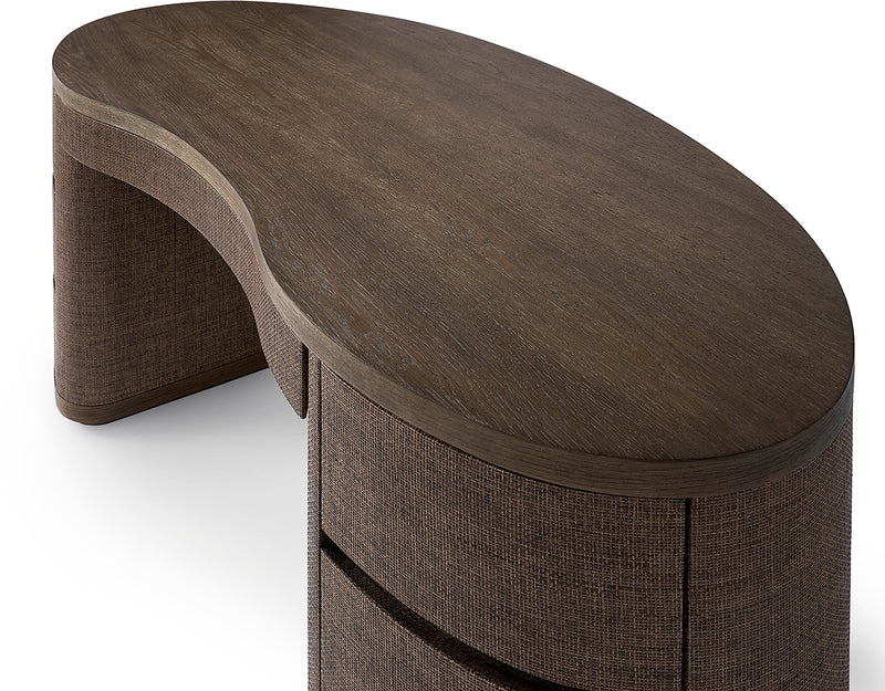 Hawthorne Brown Grasscloth Desk