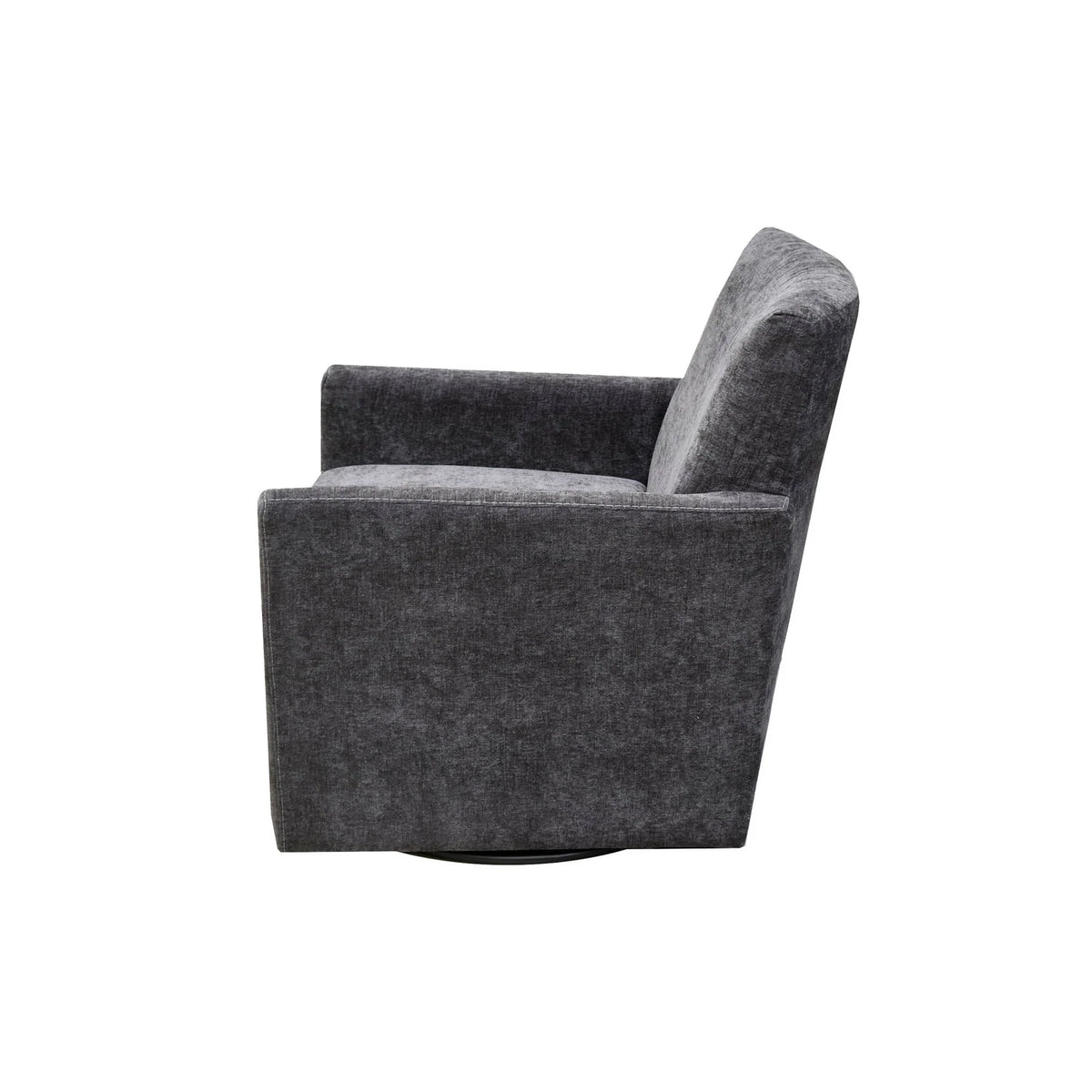 Lillee Ebony Chenille Swivel Accent Chair