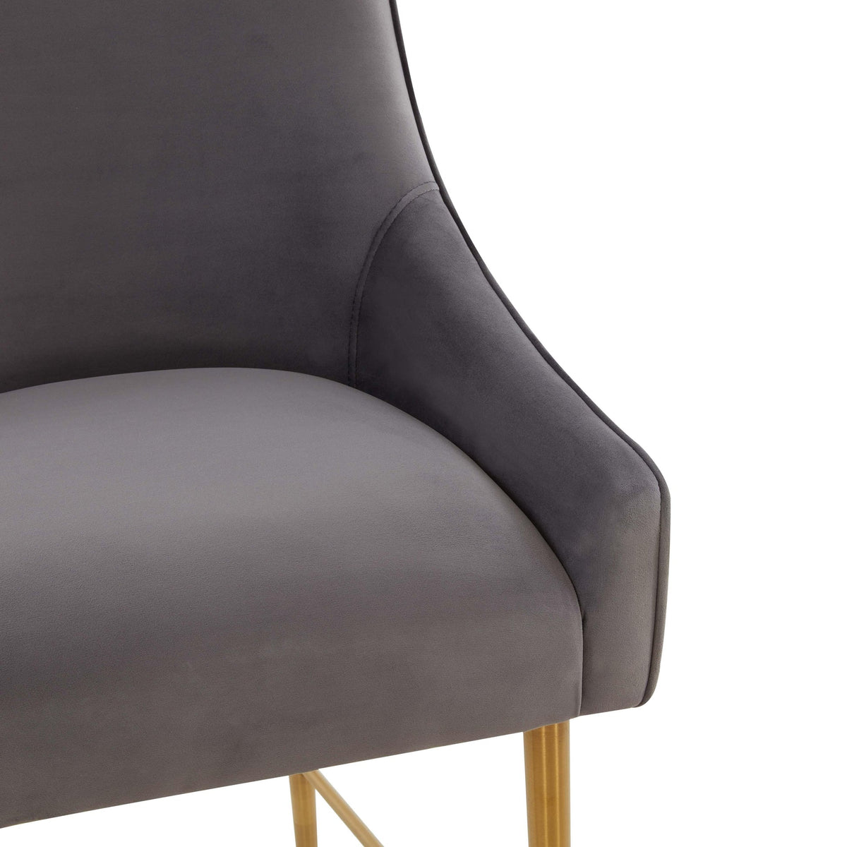Prado Performance Grade Dark Grey Velvet Bar Stool