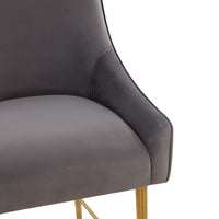 Prado Performance Grade Dark Grey Velvet Bar Stool