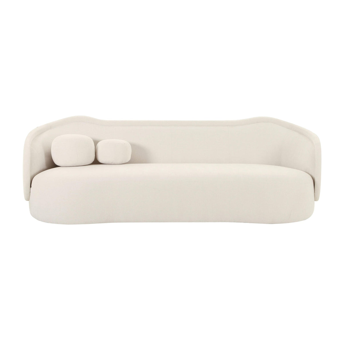 Libby 92.5" Plush Cream Performance Velvet Sofa