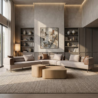 Marlago 148" Modern Brown Upholstered Sectional Sofa
