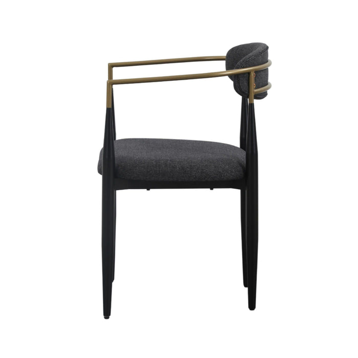 Nicole Medium Grey/Gold & Black Dining Chair