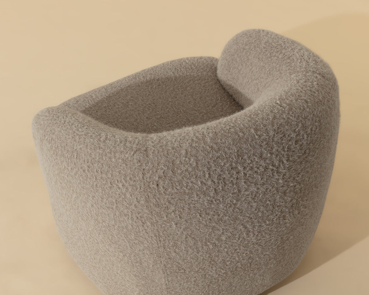 Fuwari Shearling Swivel Accent Chair