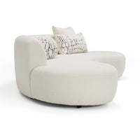 Estella Modern Cream Curved Sectional Sofa