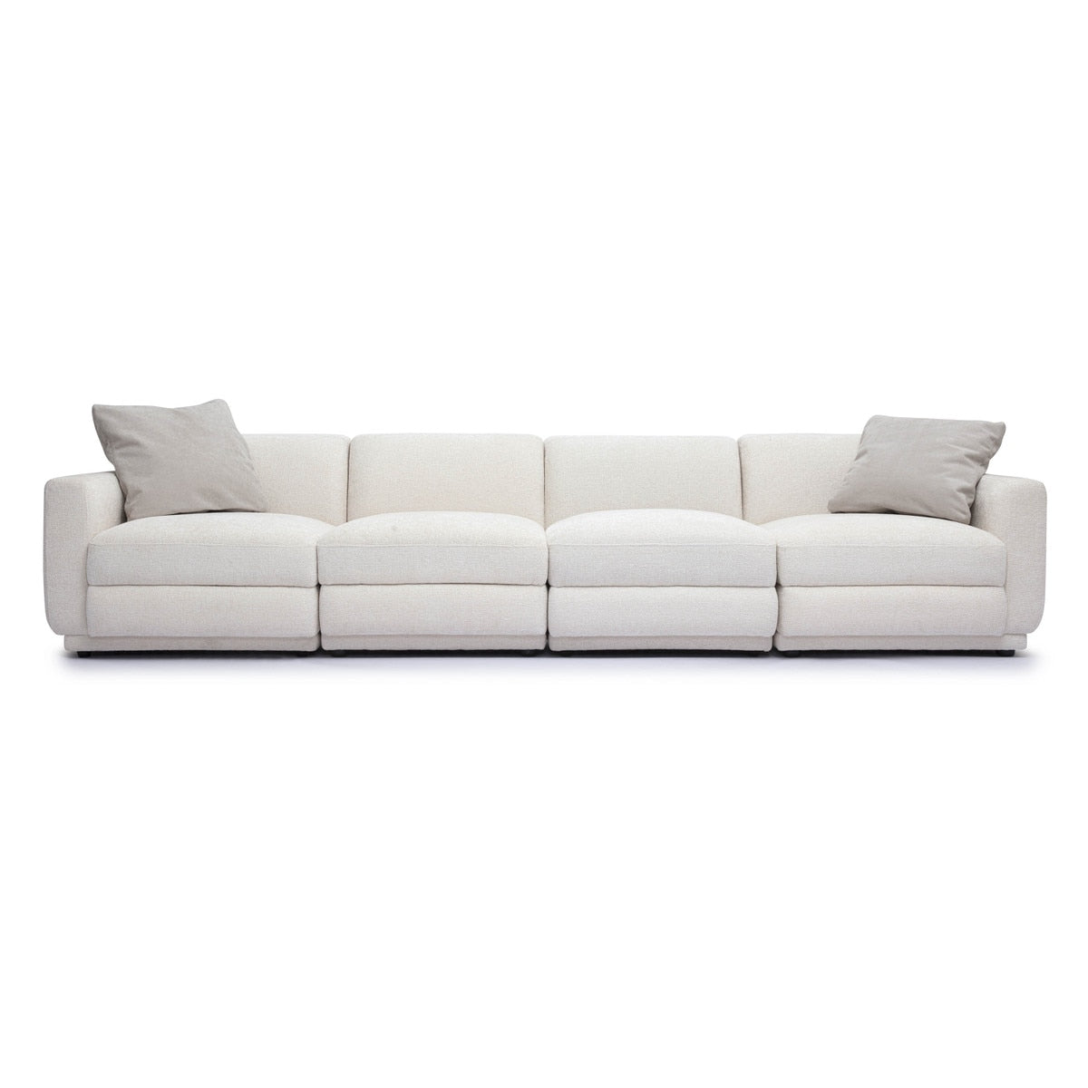 Arabella 123.6" Cream Chenille Modular Sofa