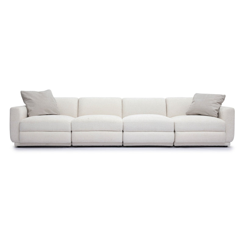 Arabella 123.6" Cream Chenille Modular Sofa