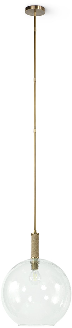 Bronson Large Glass & Brass Globe Pendant